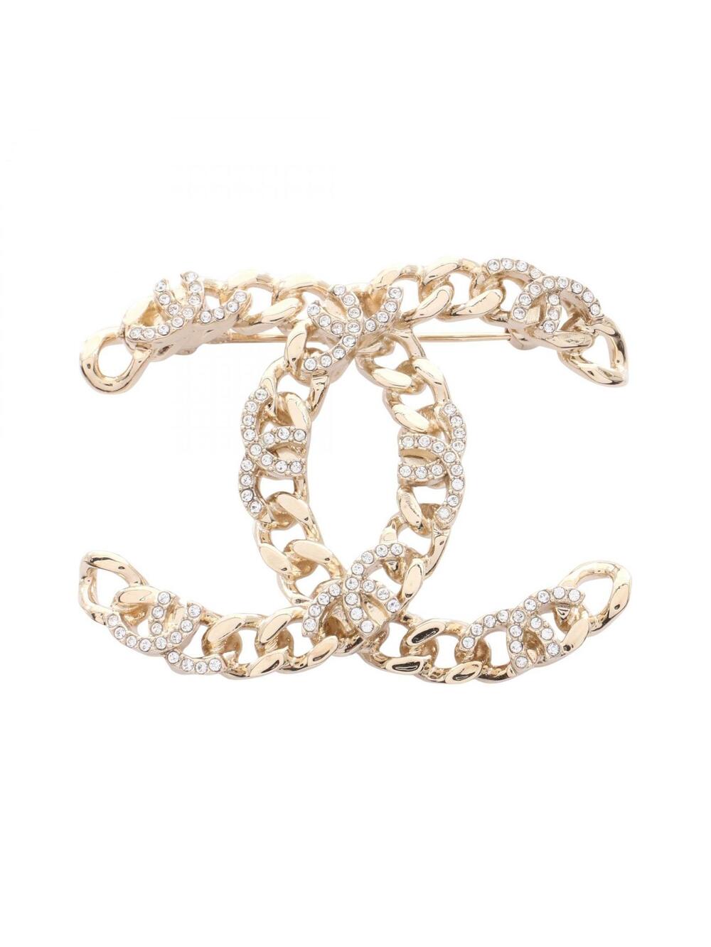 Chanel Coco Mark Brooch Gold Plated #278131C12B